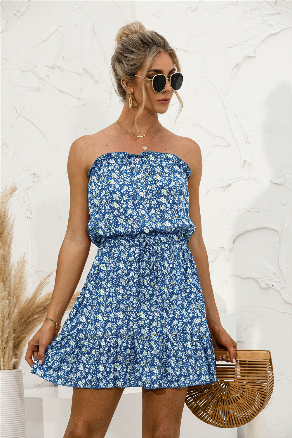 Floral Tube Top Dress by Elizabeth Ainsley