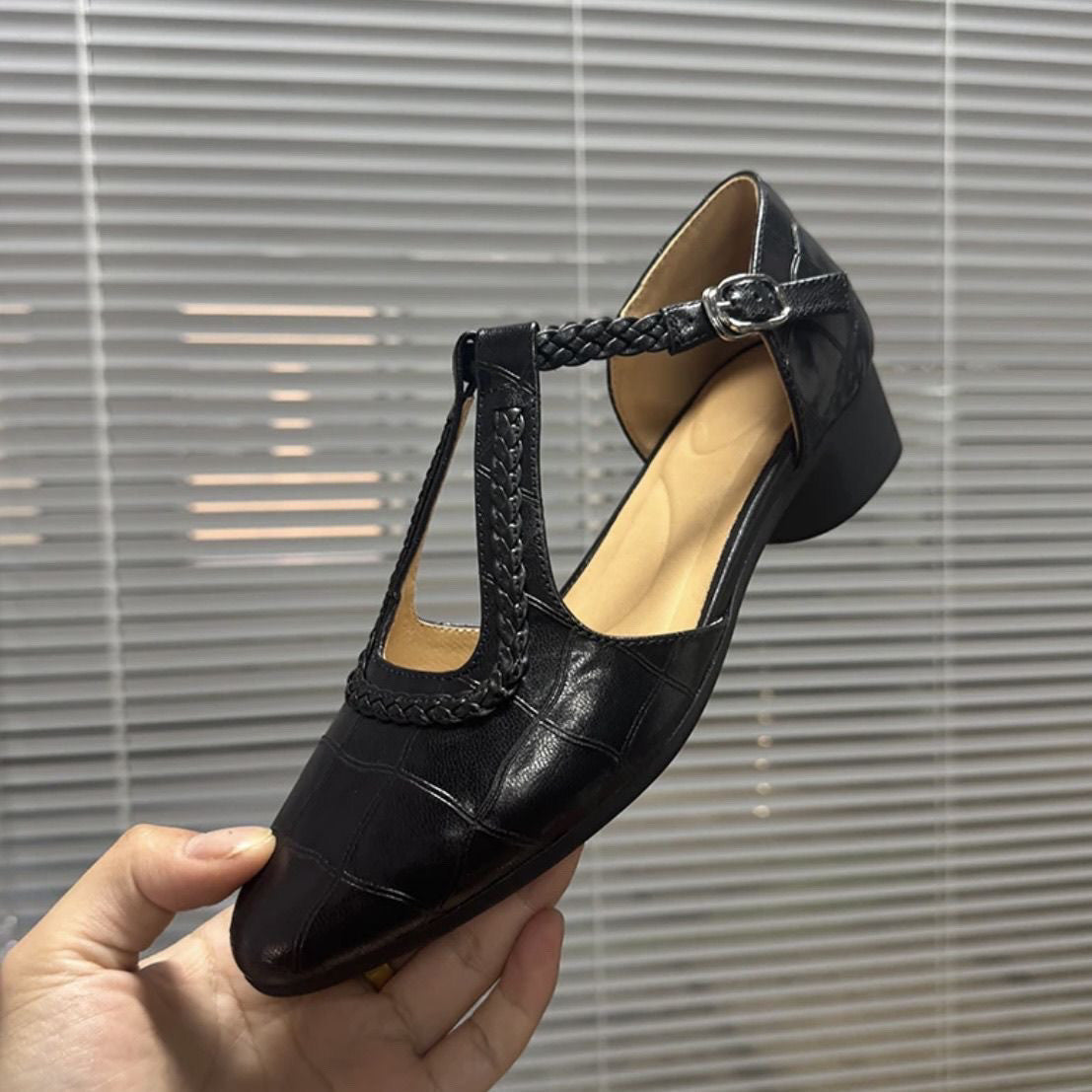 Retro Mary Jane Chunky Heels by Elizabeth Ainsley