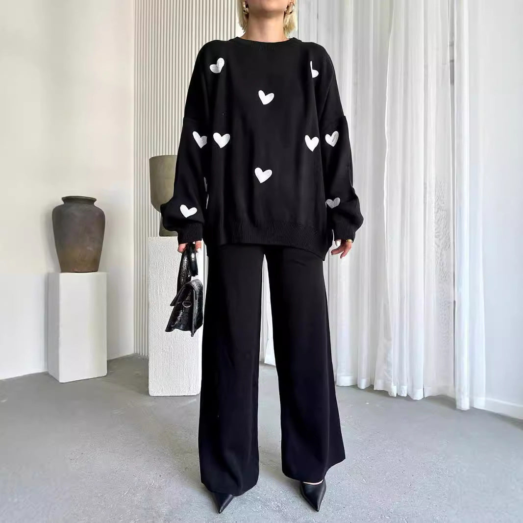 Chic Heart Knit Set by Elizabeth Ainsley