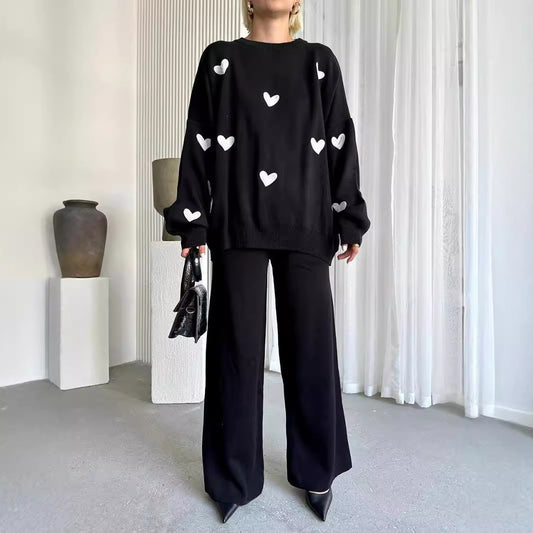 Chic Heart Knit Set by Elizabeth Ainsley