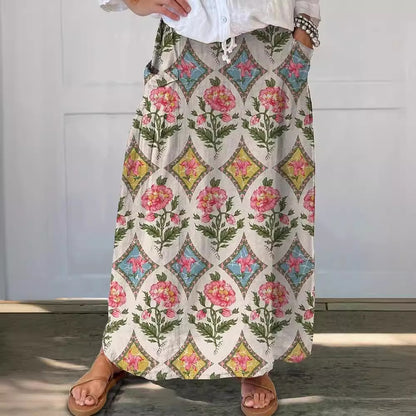 Retro Floral Elizabeth Ainsley Everyday Pocket Skirt