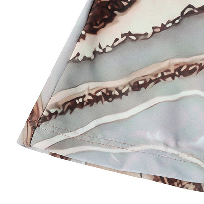 Chic Marble Elizabeth Ainsley Split Bikini Swimsuit