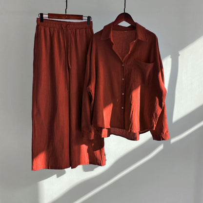 Relaxed Cotton Linen Set by Elizabeth Ainsley