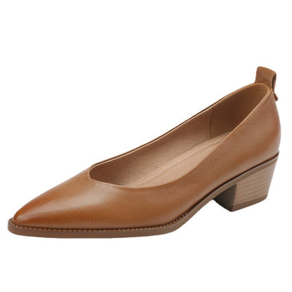 Elegant Sheepskin Low Heels by Elizabeth Ainsley