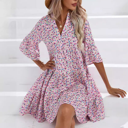 Boho V-Neck Summer Dress by Elizabeth Ainsley