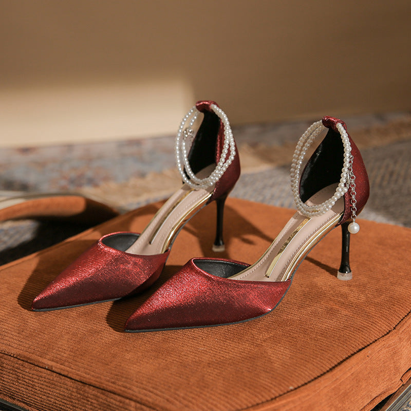 Elegant Elizabeth Ainsley Stiletto Buckle Sandals