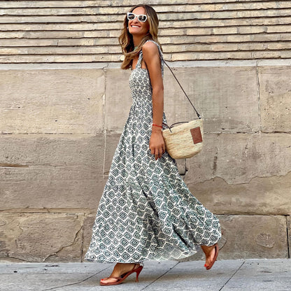 Elegant Floral Strap Dress by Elizabeth Ainsley