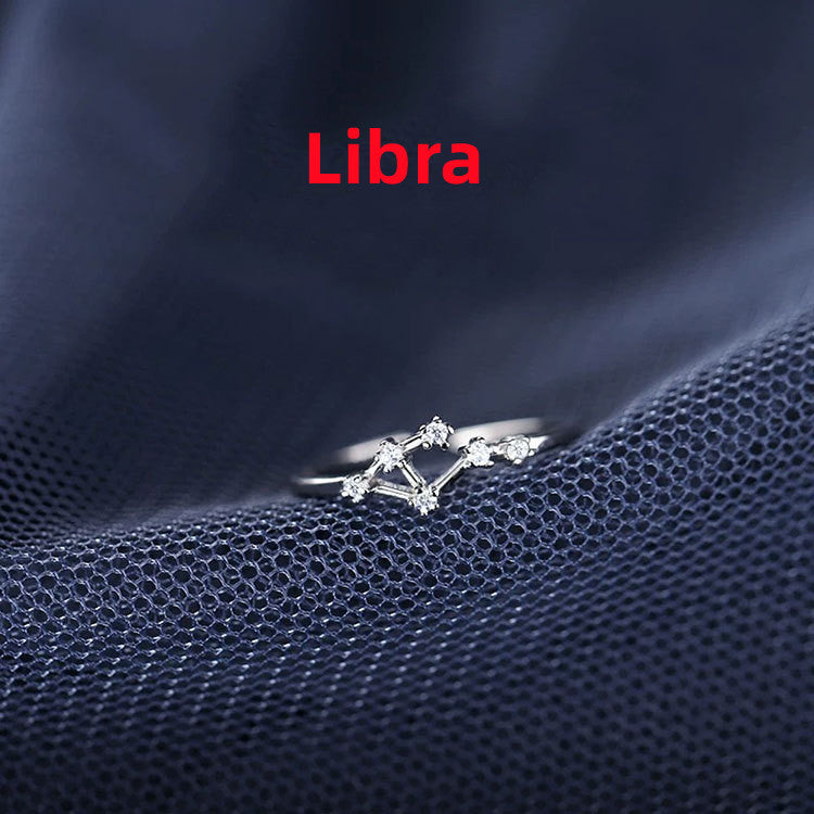 Zodiac Constellation Adjustable Ring – Celestial Star Sign Band