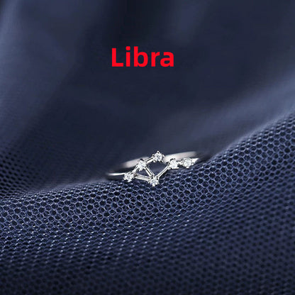 Zodiac Constellation Adjustable Ring – Celestial Star Sign Band