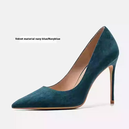 Elegant Elizabeth Ainsley Leather Stiletto Heels