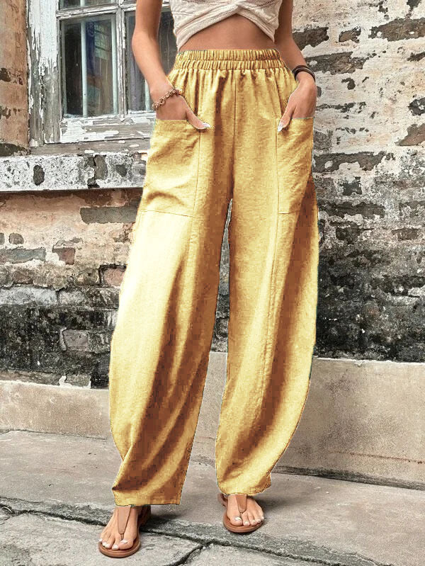Relaxed Fit Elizabeth Ainsley Harem Pants with Pockets