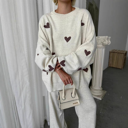 Chic Heart Knit Set by Elizabeth Ainsley