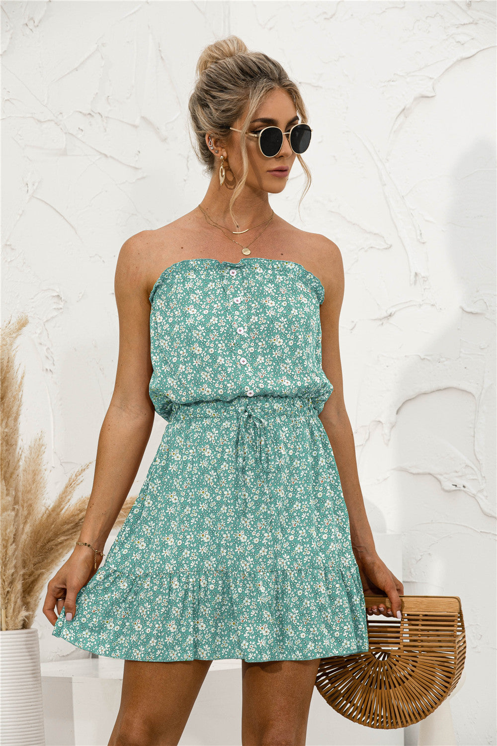 Floral Tube Top Dress by Elizabeth Ainsley