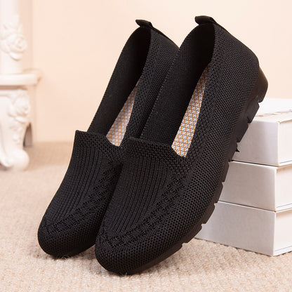 Breathable Elizabeth Ainsley Net Cloth Slip-On Shoes