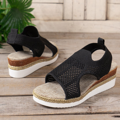 Breathable Wedge Sandals by Elizabeth Ainsley