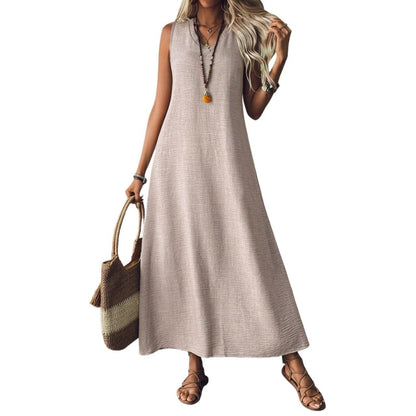 Chic Hemp Sleeveless Dress Elizabeth Ainsley