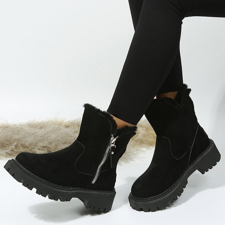 Martha | Faux-Fur Zip Orthopedic Winter Ankle Boots