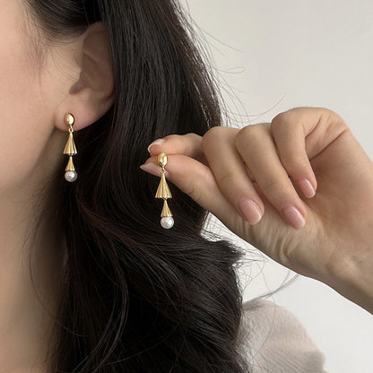 Long Wind Chime Pearl Drop