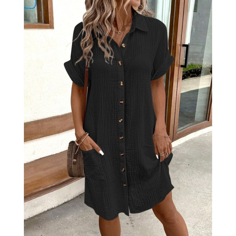 Chic Elizabeth Ainsley Cotton Linen Shirt Dress