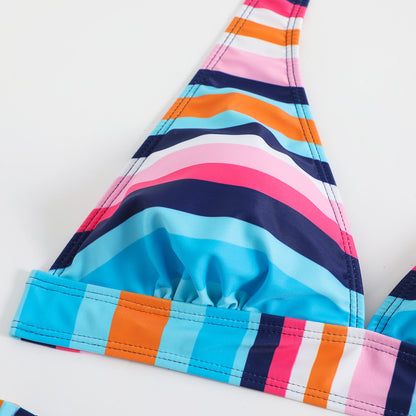 Striped High Waist Bikini by Elizabeth Ainsley
