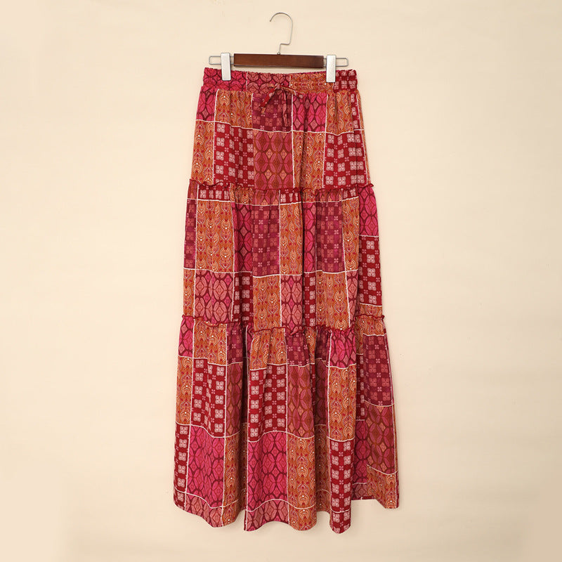 Bohemian Print Elizabeth Ainsley Maxi Skirt