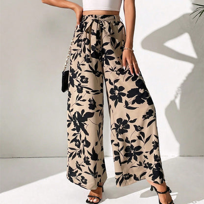 Floral High Waist Wide Leg Pants by Elizabeth Ainsley