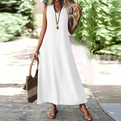 Chic Hemp Sleeveless Dress Elizabeth Ainsley
