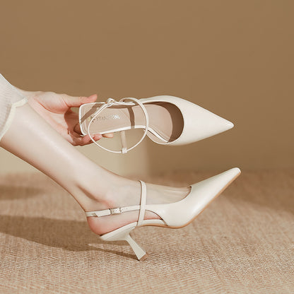 Elegant Elizabeth Ainsley Pointed Toe High Heel Sandals
