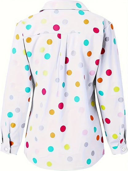Playful Polka Dot Elizabeth Ainsley Everyday Blouse