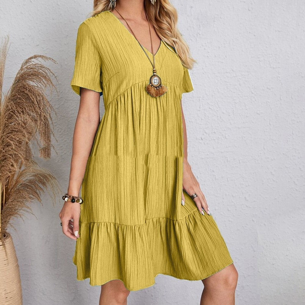 Chic Summer V-Neck Dress by Elizabeth Ainsley