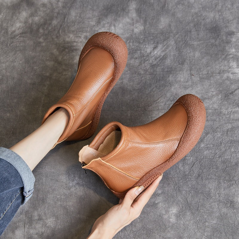 Elizabeth Ainsley Cowhide Ankle Boots - Supportive Comfort