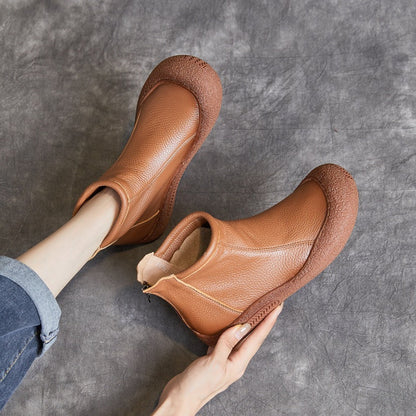 Elizabeth Ainsley Cowhide Ankle Boots - Supportive Comfort