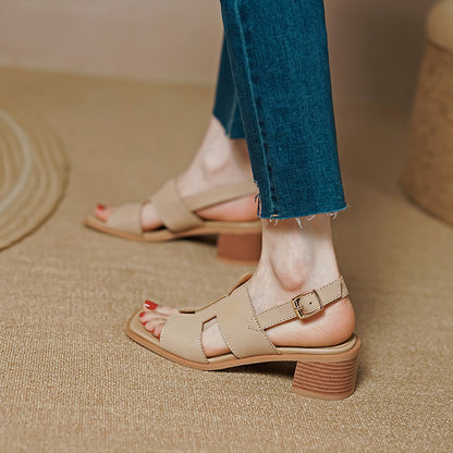 Chic Chunky Heel Sandals by Elizabeth Ainsley