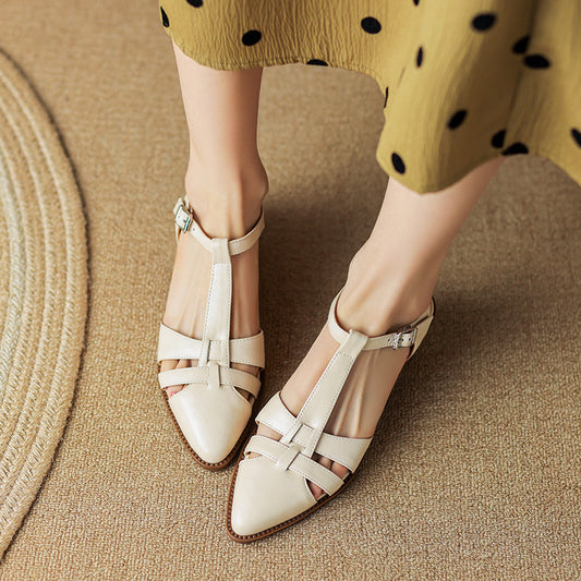 Retro Roman Closed Toe Sandals by Elizabeth Ainsley