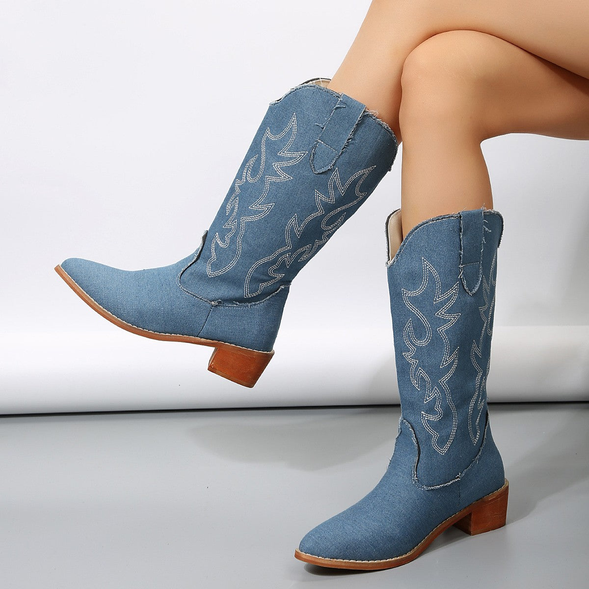 Elizabeth Ainsley Plus-Size Western Boots - Supportive Fit
