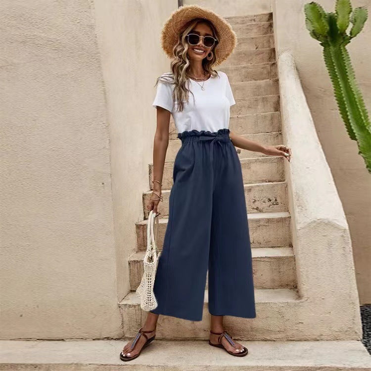 Pinterest-Inspired Elizabeth Ainsley Linen Wide Leg Pants