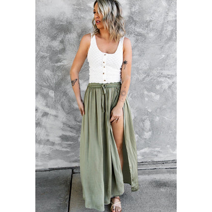 Flowy Slit Maxi Skirt by Elizabeth Ainsley