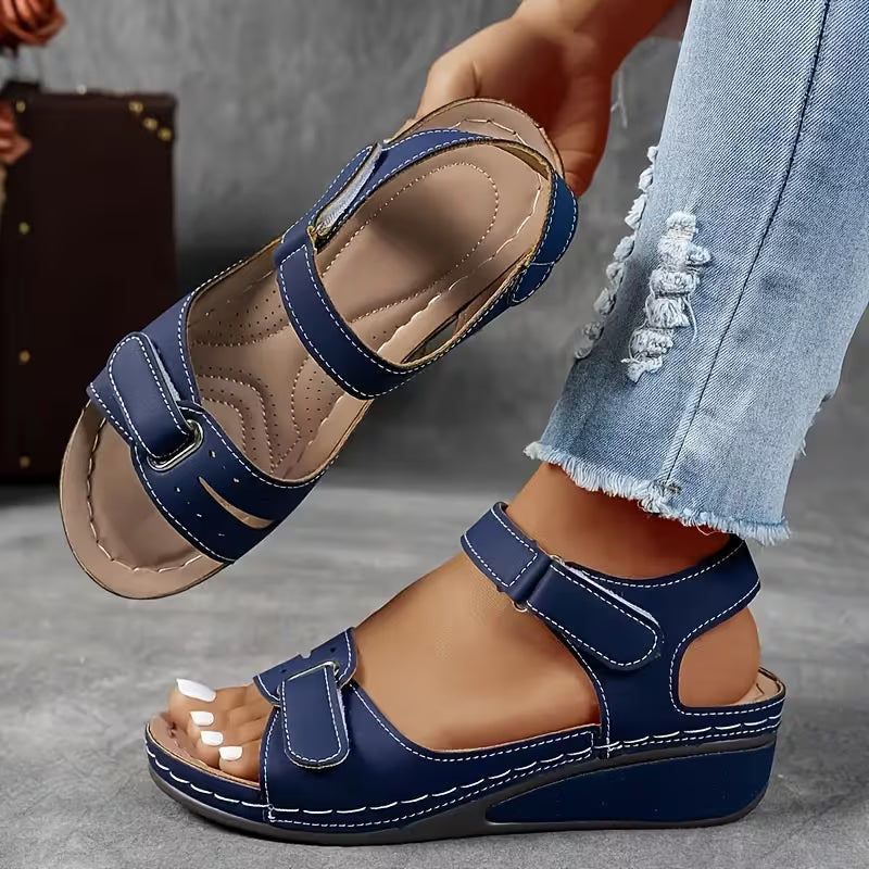 Comfort Wedge Elizabeth Ainsley Perfect-Fit Strap Sandals