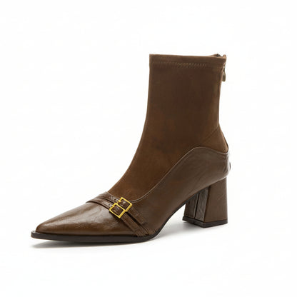 Chic Stretch Pointed Boots by Elizabeth Ainsley
