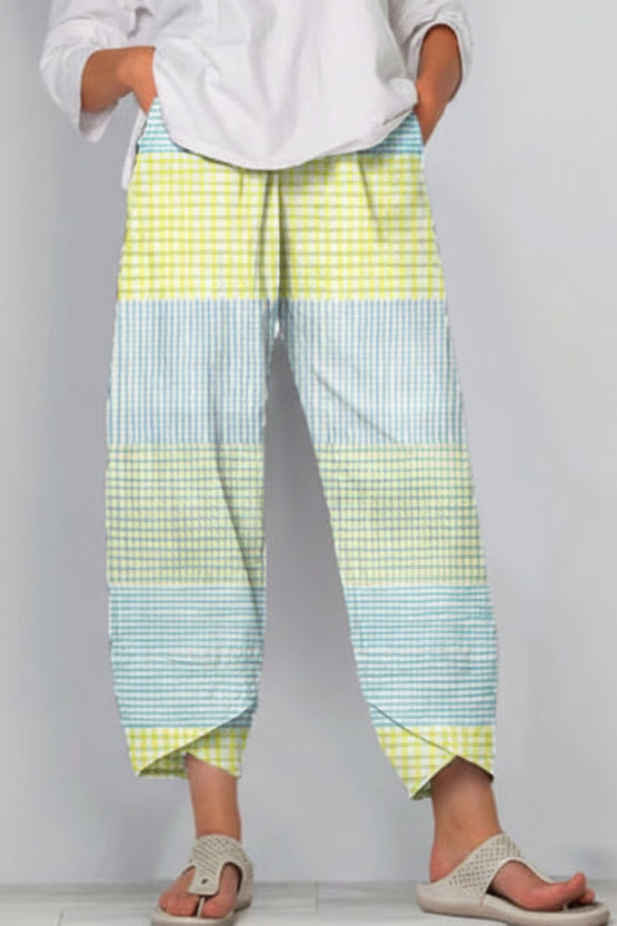 Vibrant Stripe Elizabeth Ainsley Cropped Pants