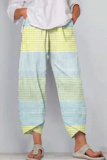 Vibrant Stripe Elizabeth Ainsley Cropped Pants