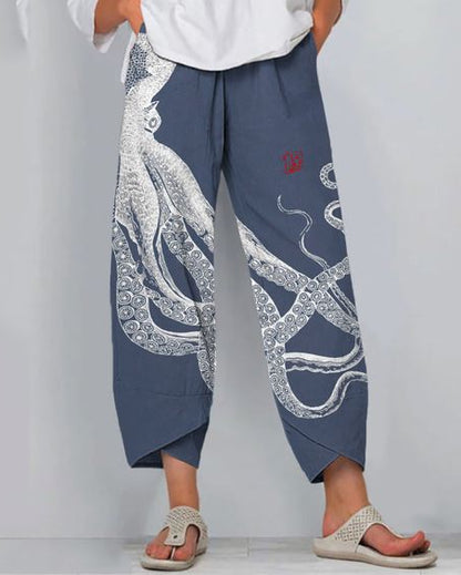 Artful Linen Elizabeth Ainsley 3D Pattern Pants
