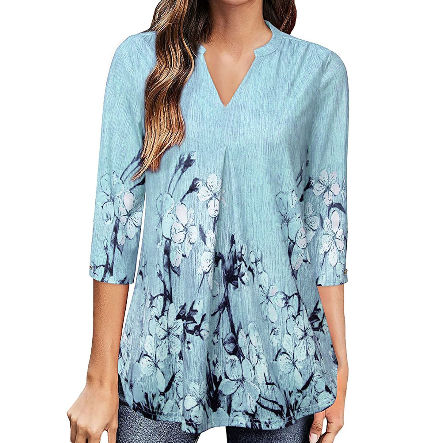 Floral V-Neck Top by Elizabeth Ainsley