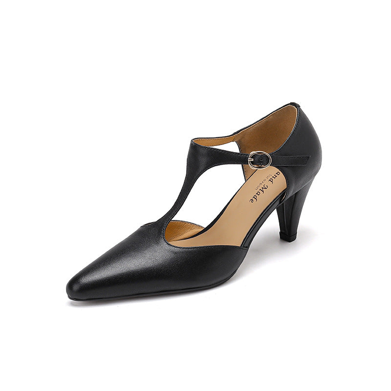 Retro T-Strap High Heel Sandals by Elizabeth Ainsley