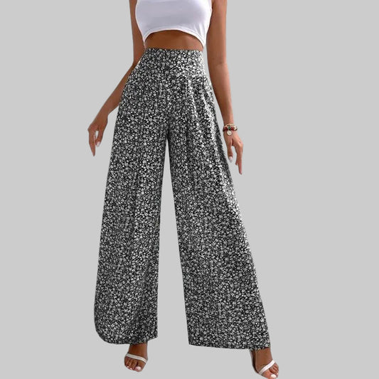 Floral Wide Leg Elizabeth Ainsley Casual Pants