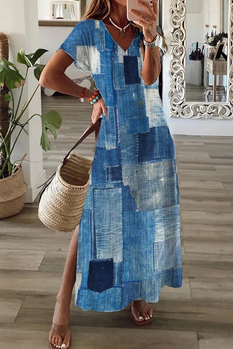 Elegant 3D Print Midi Dress by Elizabeth Ainsley