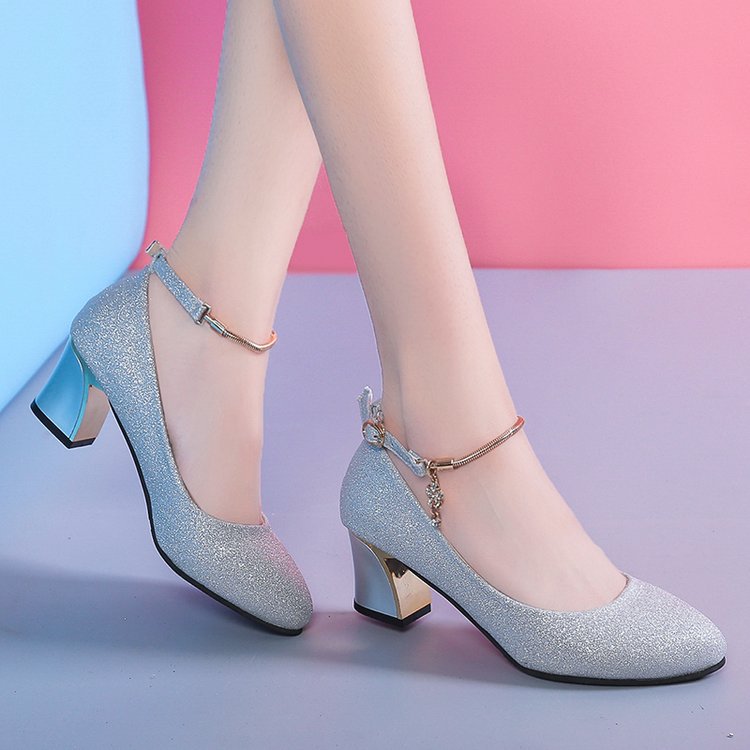 Elegant Elizabeth Ainsley Chunky Heel Pumps