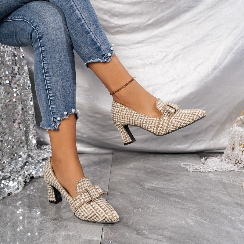 Chic Houndstooth Elizabeth Ainsley Everyday Heels