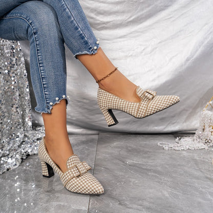 Chic Houndstooth Elizabeth Ainsley Everyday Heels