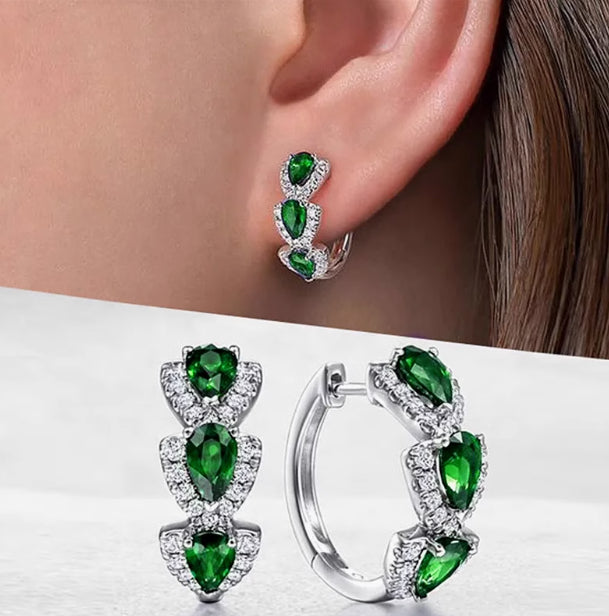 Klein Zirconia Elegant Hoop Earrings